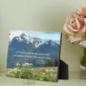 Desiderata Verse Mountains und Wiesen Landschaft Fotoplatte