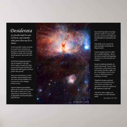 Desiderata - Versteckte Feuer des Flammennebels Poster (Vorne)
