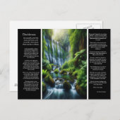 DESIDERATA Verstecktes Paradies: Wasserfall-Embrac Postkarte (Vorne/Hinten)