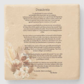 Desiderata von Max Ehrmann Steinuntersetzer (Vorderseite)