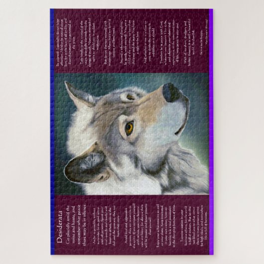 Desiderata von Max Ehrmann Weißwolf Puzzle (Vertikal)