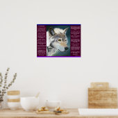 Desiderata von Max Ehrmann White Wolf Posters Poster (Küche)