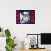 Desiderata von Max Ehrmann White Wolf Posters Poster (Heimbüro)