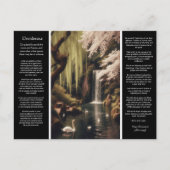 Desiderata Wasserfall: Blüten auf dem Wasser Postkarte (Vorderseite)