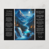 Desiderata Wasserfall Breathe in Stille Postkarte (Vorderseite)