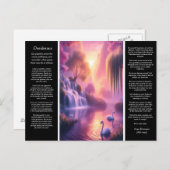Desiderata Wasserfall: Eventide Cascade Haven Postkarte (Vorne/Hinten)