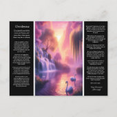 Desiderata Wasserfall: Eventide Cascade Haven Postkarte (Vorderseite)
