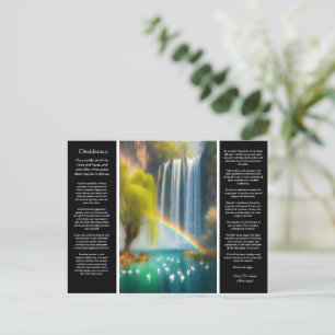 Desiderata Wasserfall: Fallende Liebe unter Postkarte