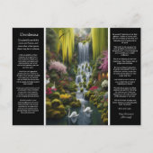 Desiderata Wasserfall Frühling pulsierende Schwan' Postkarte (Vorderseite)