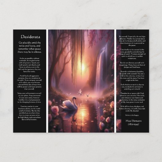 Desiderata Wasserfall: Gentle Dusk Cascade Postkarte (Vorderseite)