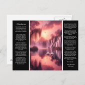 Desiderata Wasserfall Golden Hour Willows und Lieb Postkarte (Vorne/Hinten)
