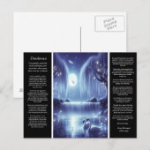 Desiderata Wasserfall: Goldenes Herz Postkarte (Vorne/Hinten)