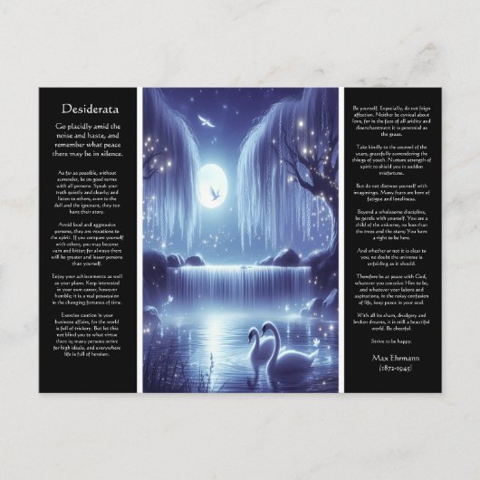 Desiderata Wasserfall: Goldenes Herz Postkarte (Vorderseite)