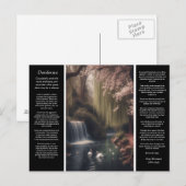 Desiderata Wasserfall: Goldenes Licht, sanfte Blüt Postkarte (Vorne/Hinten)