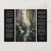 Desiderata Wasserfall: Kirschblüten und Schwäne Postkarte (Vorderseite)