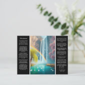 Desiderata Wasserfall: Liebe in Rainbow Postkarte (Stehend Vorderseite)