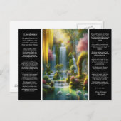 Desiderata Wasserfall: Oase des Lichts und der Lie Postkarte (Vorne/Hinten)