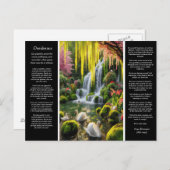Desiderata Wasserfall: Poolblut, sanfte Brise Postkarte (Vorne/Hinten)