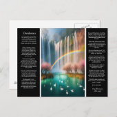 Desiderata Wasserfall: Regenbogenfreiheit fällt Postkarte (Vorne/Hinten)