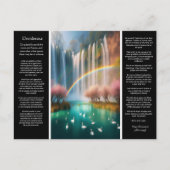 Desiderata Wasserfall: Regenbogenfreiheit fällt Postkarte (Vorderseite)