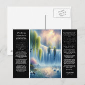Desiderata Wasserfall und sanfter Frieden Postkarte (Vorne/Hinten)