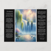 Desiderata Wasserfall und sanfter Frieden Postkarte (Vorderseite)