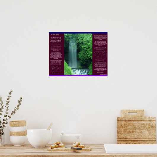 DESIDERATA Wasserfälle Poster (Küche)