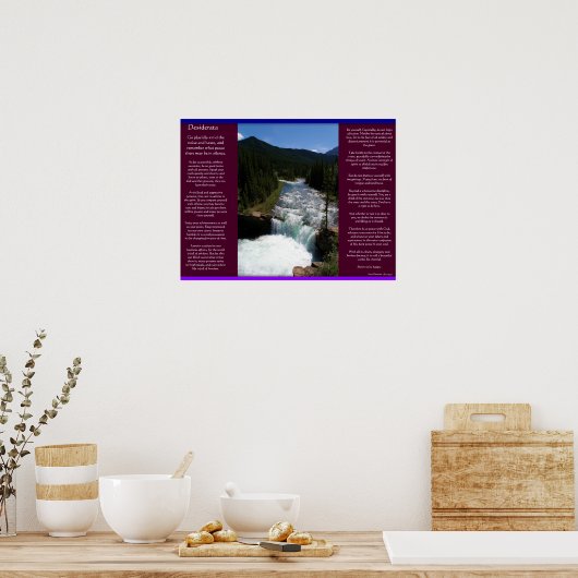 DESIDERATA Wasserfälle Poster 8 (Küche)