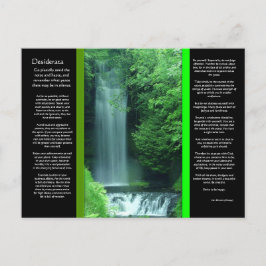 DESIDERATA Wasserfälle Postkarte