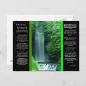 DESIDERATA Wasserfälle Postkarte (Vorne/Hinten)