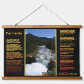 DESIDERATA Wasserfälle Tal Wandteppich Mit Holzrahmen (Vorne)