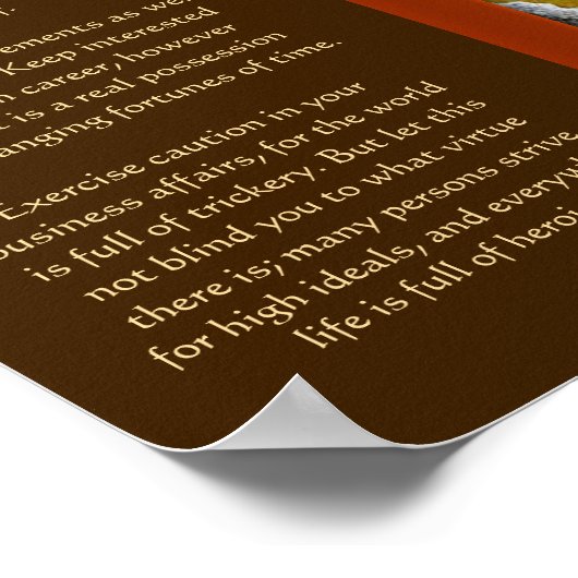 DESIDERATA Wasserloch Poster (Ecke)