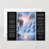 Desiderata Waterfall Calm Pastel Hues Postkarte (Vorne/Hinten)