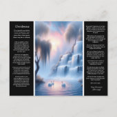Desiderata Waterfall Calm Pastel Hues Postkarte (Vorderseite)