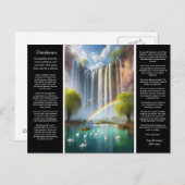 Desiderata Waterfall Rainbow's Gleam, Falling Lieb Postkarte (Vorne/Hinten)
