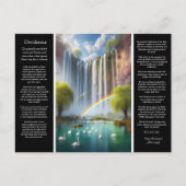 Desiderata Waterfall Rainbow's Gleam, Falling Lieb Postkarte (Vorderseite)