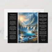 Desiderata Waterfall Ruhe Postkarte (Vorne/Hinten)