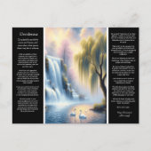 Desiderata Waterfall Serenity Pastel Embrace Postkarte (Vorderseite)