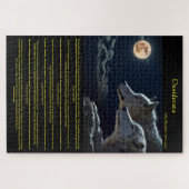 Desiderata weiße Wölfe auf der Bergseite Puzzle (Horizontal)