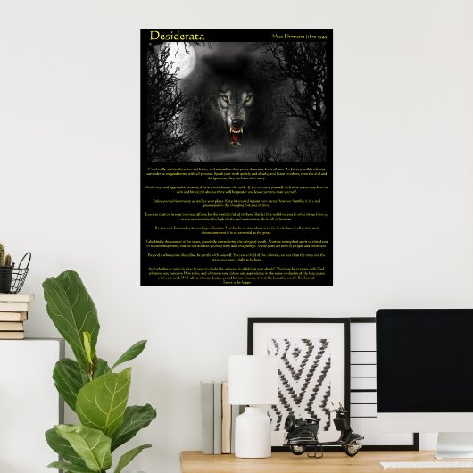 Desiderata Werewolf Posters Poster (Heimbüro)