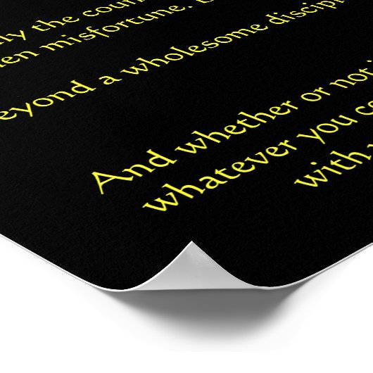 Desiderata Wheat Fields Posters Poster (Ecke)