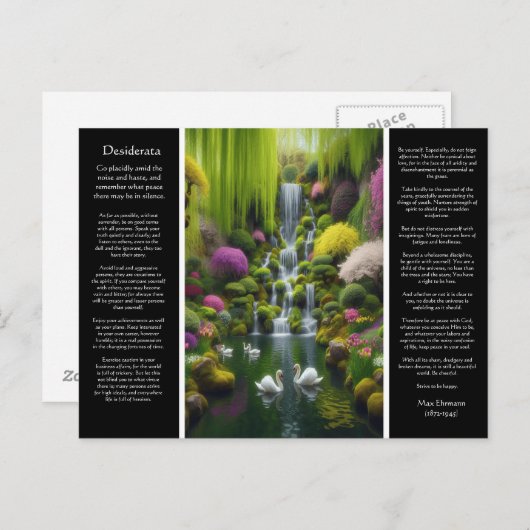 Desiderata Whispers of Spring, Petal Light Postkarte (Vorne/Hinten)