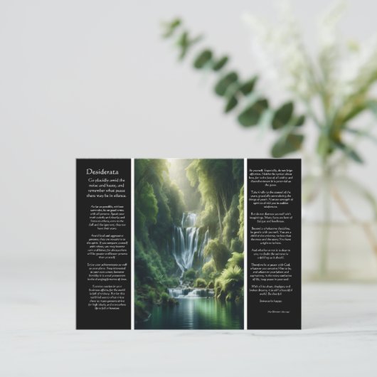 DESIDERATA Whispers of the Wild: Waterfall's Song Postkarte (Stehend Vorderseite)
