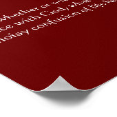 Desiderata white arabian Pferdeposters Poster (Ecke)