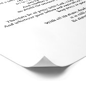 Desiderata White Poster (Ecke)