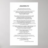 Desiderata White Poster (Vorne)