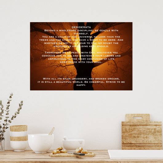 DESIDERATA Willow Tree Posters Poster (Küche)
