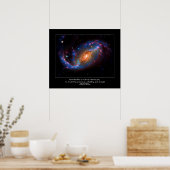 Desiderata Zitat - Barred Spiral Galaxy NGC 1672 Poster (Küche)