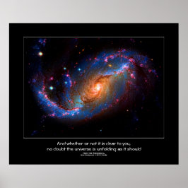 Desiderata Zitat - Barred Spiral Galaxy NGC 1672 Poster