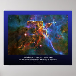 Desiderata Zitat - Carina Nebula Gaswolke Poster